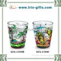 Hand painting clear shot glass
